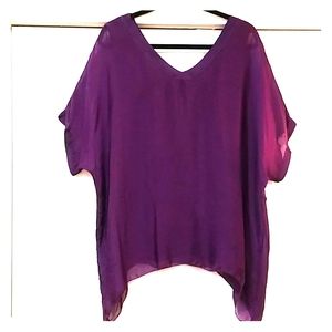 Purple Washable Silk Tunic